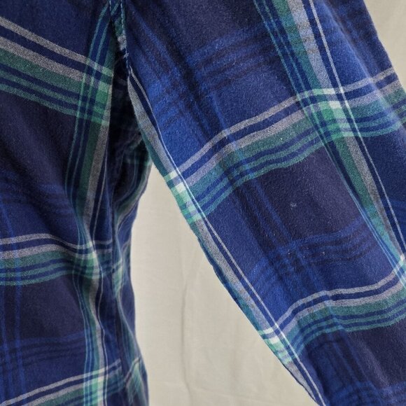 Kuhl 100% Cotton Blue Plaid Button-Up Shirt Flap Pockets Cabincore Gorpcore - Picture 10 of 10